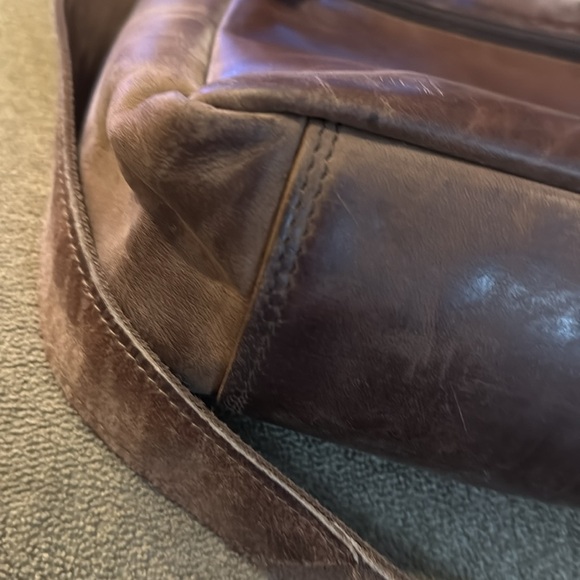 Leabags Leather messenger laptop computer bag dark brown (TD) - Picture 7 of 8